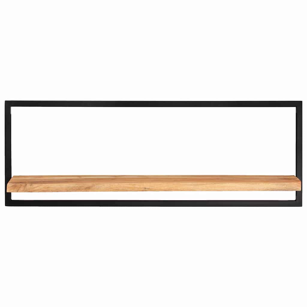 Vidaxl wandschappen 2 st 100x24x35 cm massief acaciahout en staal