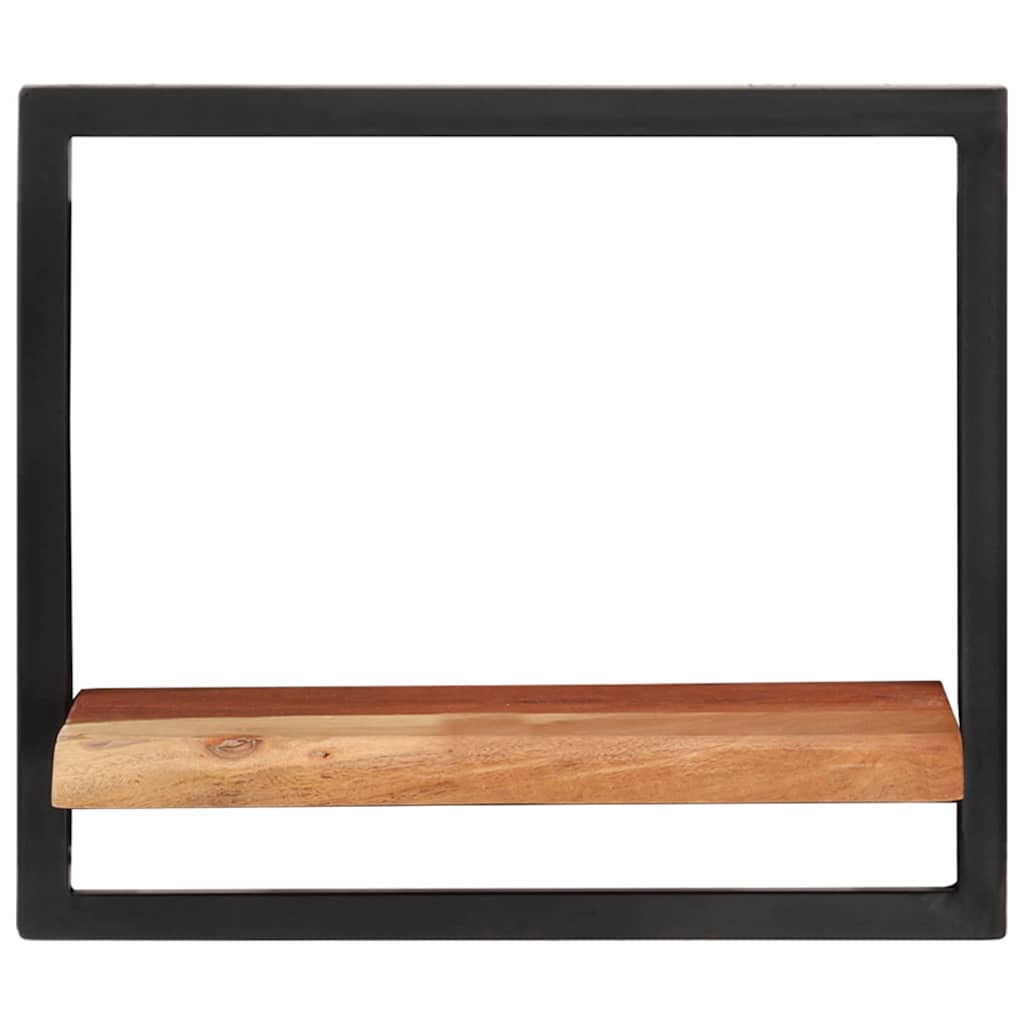 Vidaxl wandschappen 2 st 40x24x35 cm massief acaciahout en staal