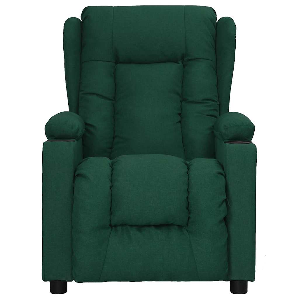 Vidaxl fauteuil verstelbaar stof donkergroen