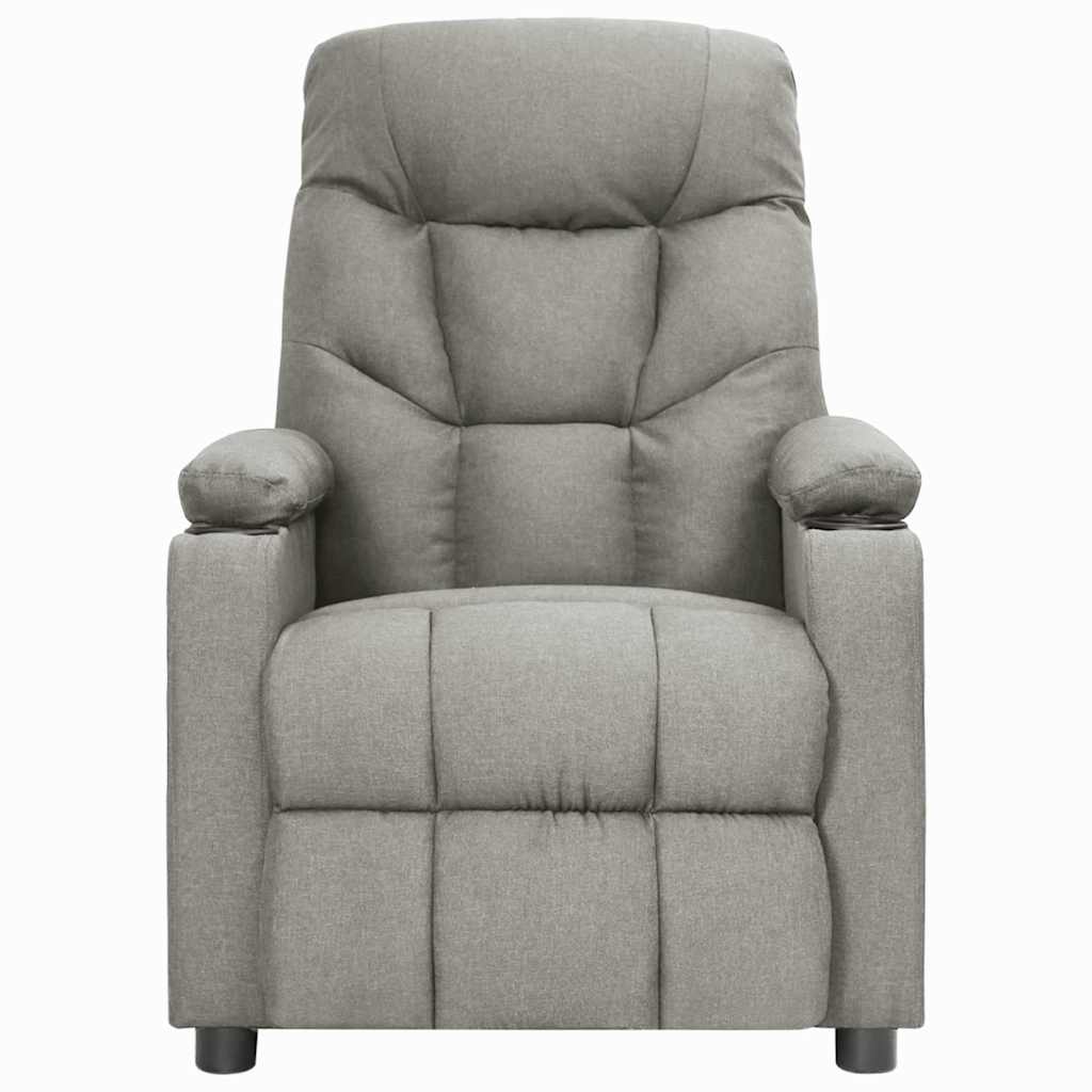 Vidaxl fauteuil verstelbaar stof lichtgrijs