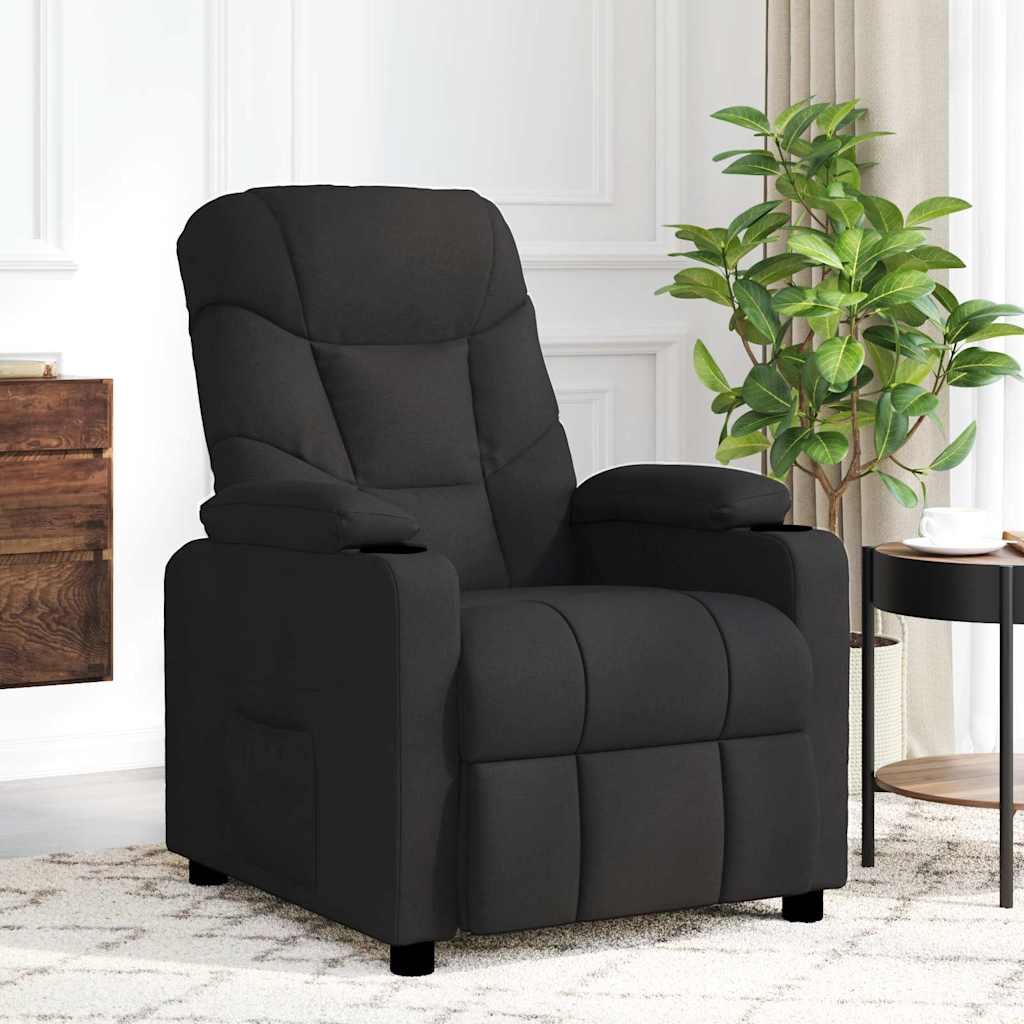 Vidaxl massagestoel stof zwart