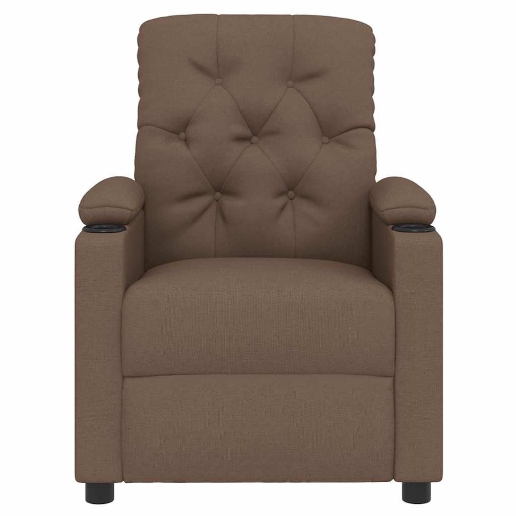 Vidaxl fauteuil verstelbaar stof bruin