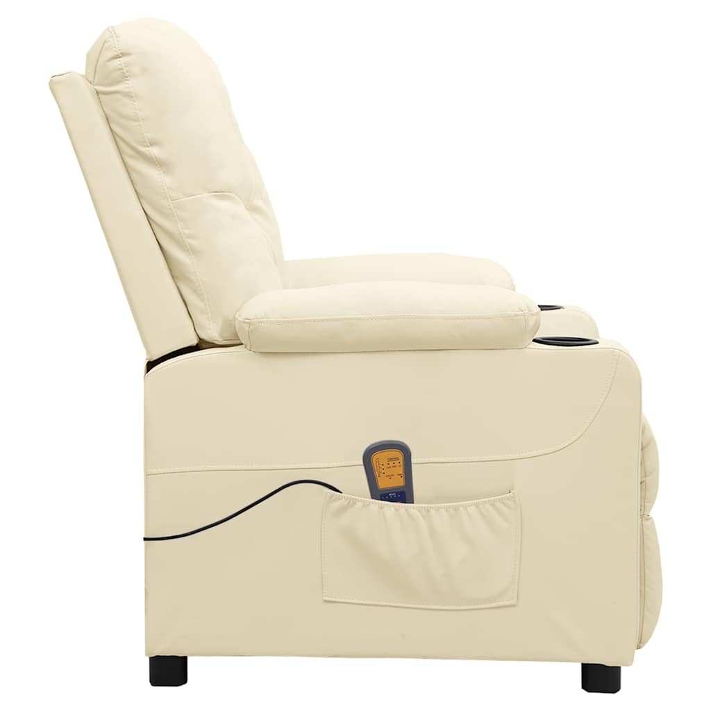 Vidaxl massagestoel kunstleer crèmekleurig