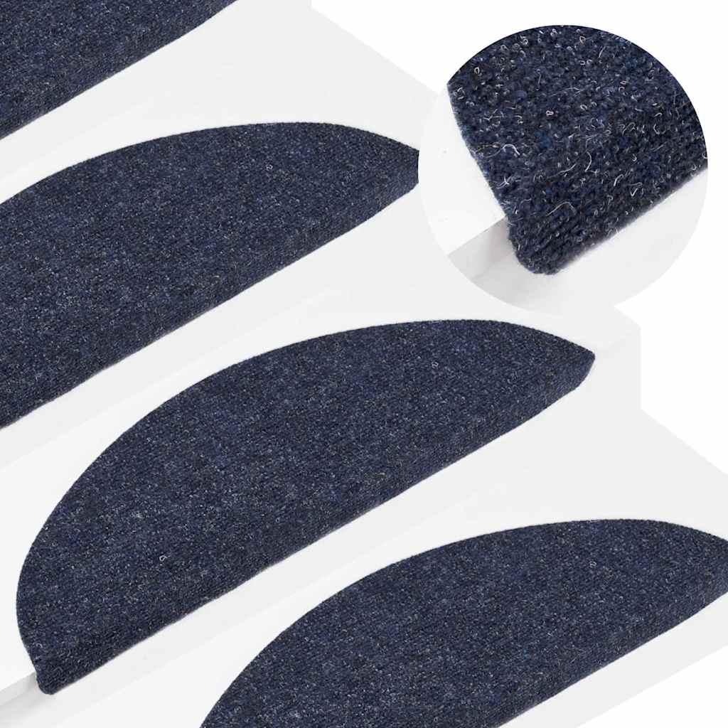 Vidaxl Stair Mats Self -fast 15 st 56x17x3 cm blå