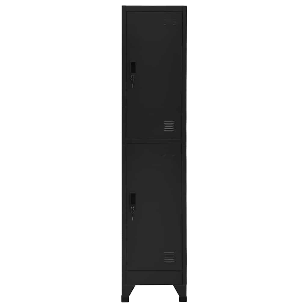Vidaxl lockerkast 38x45x180 cm staal zwart