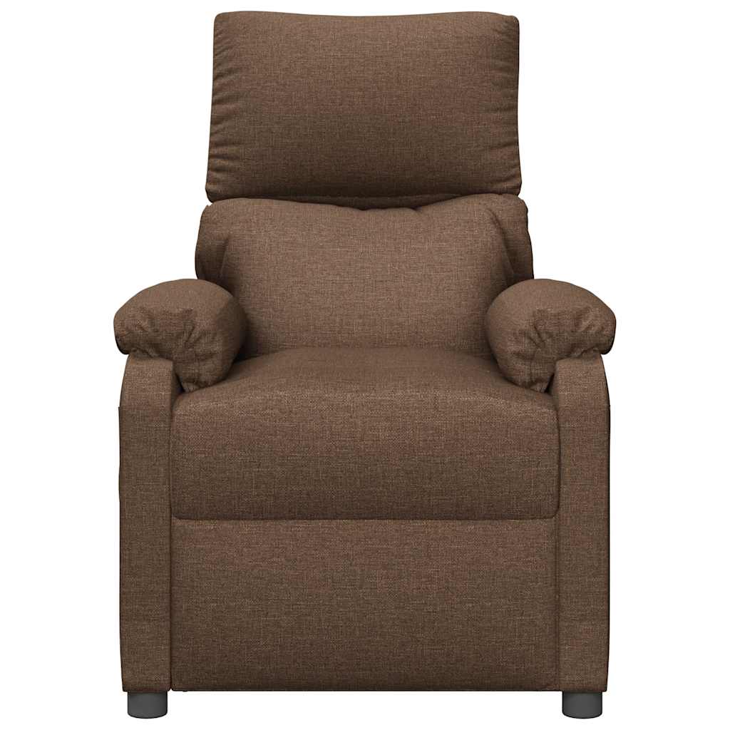 Vidaxl fauteuil verstelbaar stof bruin