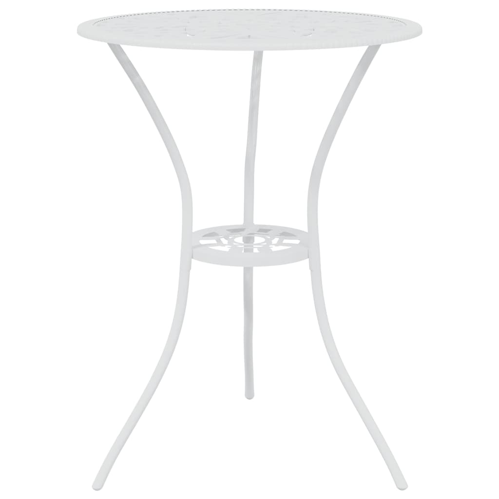Vidaxl 3-delige bistroset gietaluminium wit