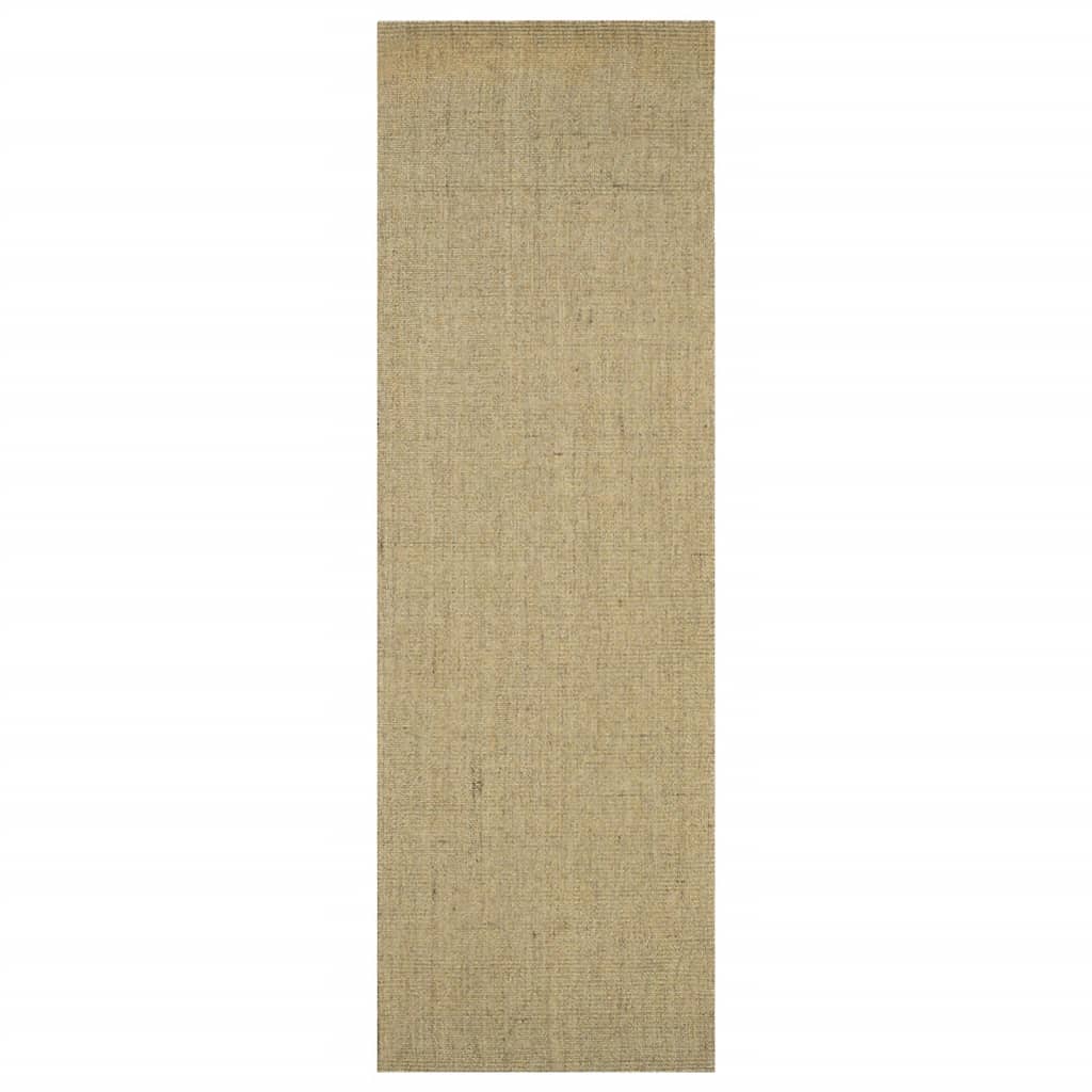 Vidaxl Rug 80x250 cm Natural Sisal Green