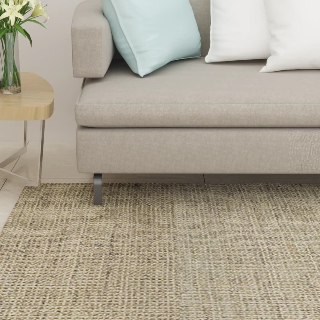 Vidaxl Rug 80x250 cm Natural Sisal Green