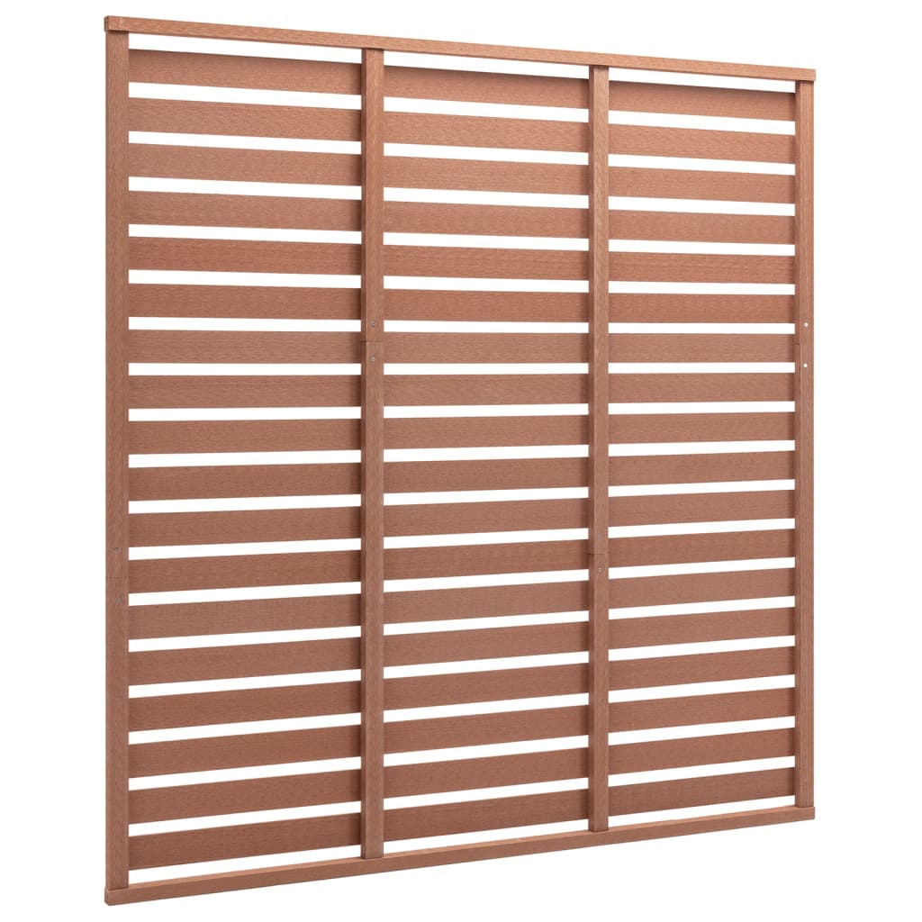 Vidaxxl hegnspanel 180x180 cm hkc brun
