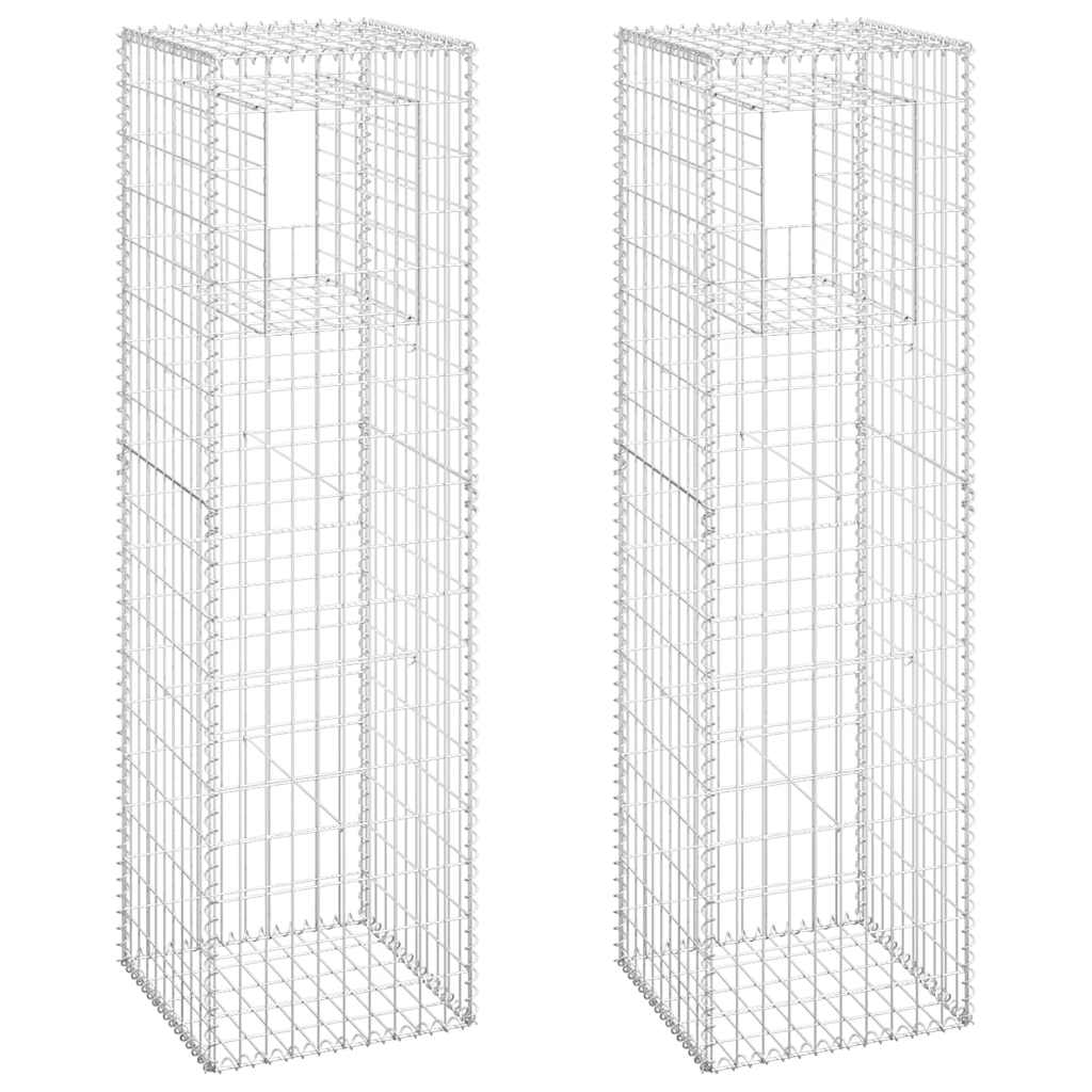 Vidaxl Schanskorf Posts 2 PCS 50x50x180 cm jern