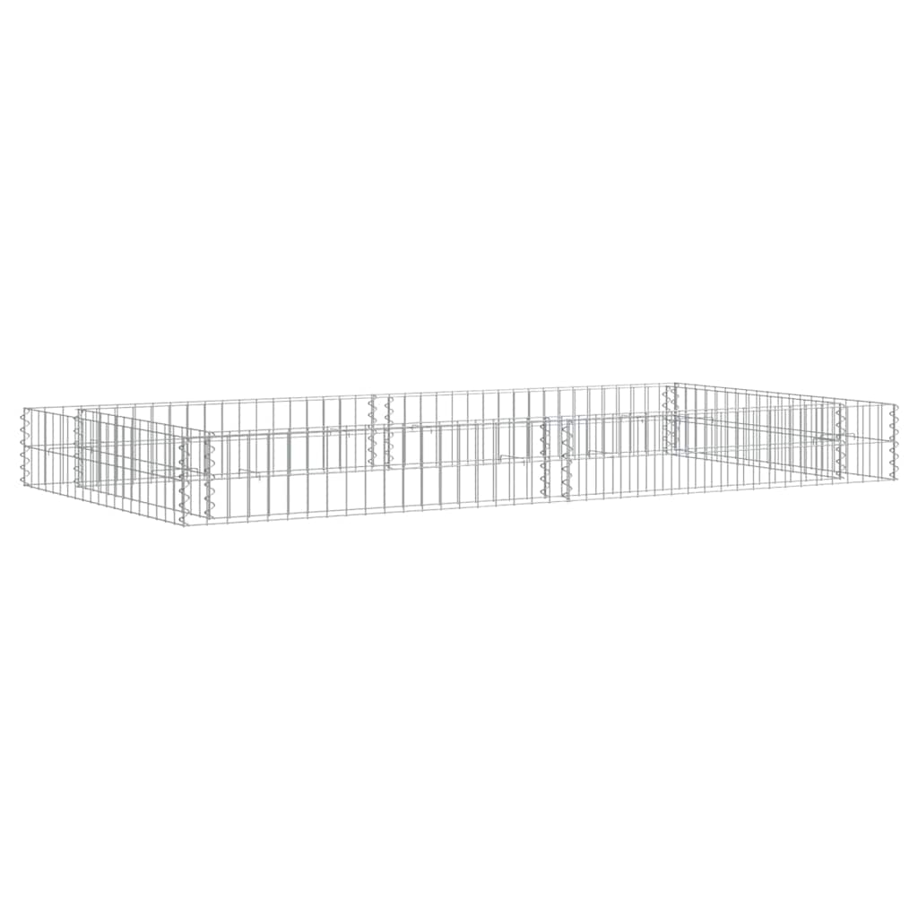Vidaxx gabion planter hævet 200x100x20 cm galvaniseret stål