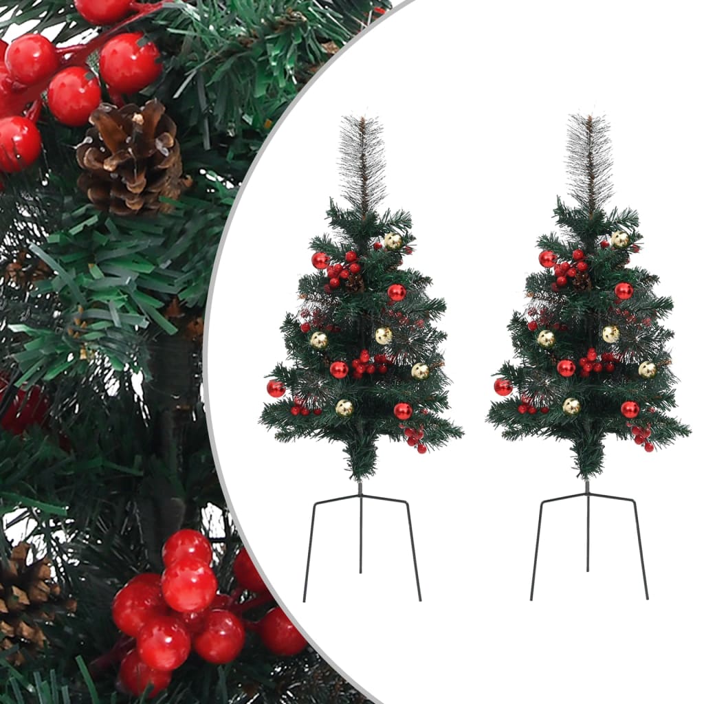 Vidaxl Tuinkerst træer 2 stk 76 cm PVC