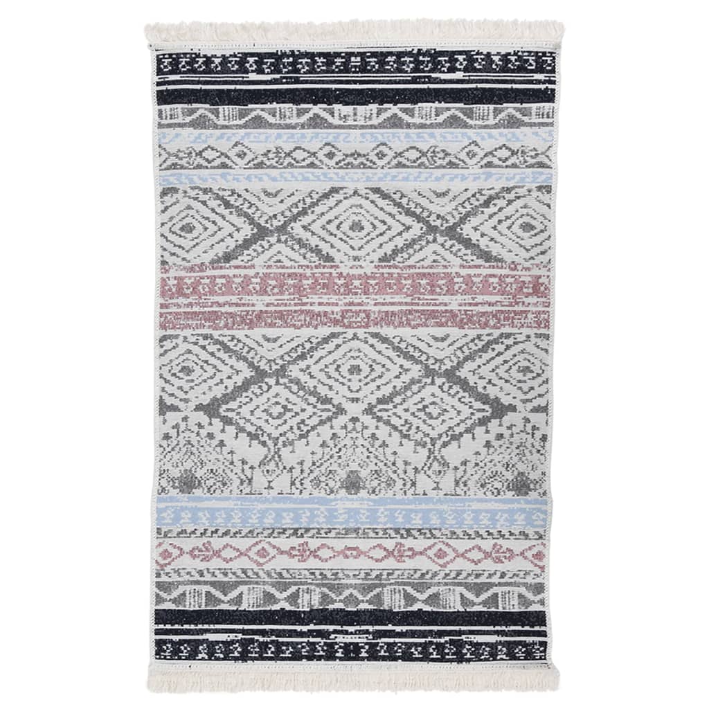 Vidaxl Rug 160x230 cm bomuldrosa og aqua