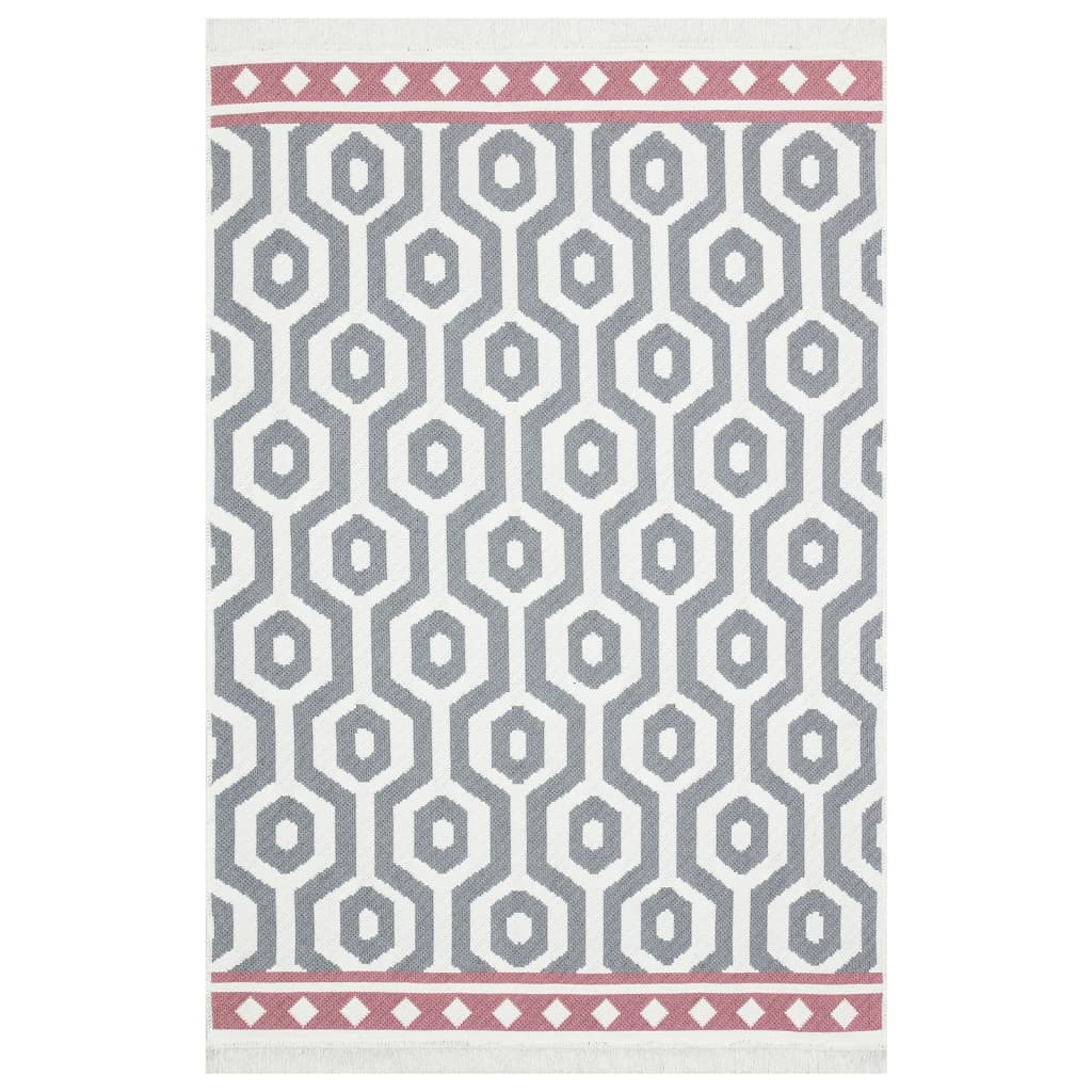 Vidaxl Rug 160x230 cm bomuld grå