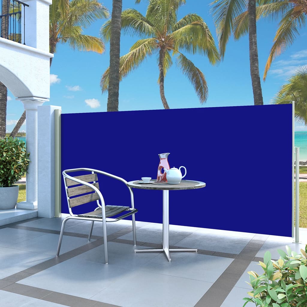 Vidaxl Haveskærm Udvidelig 140x300 cm blå