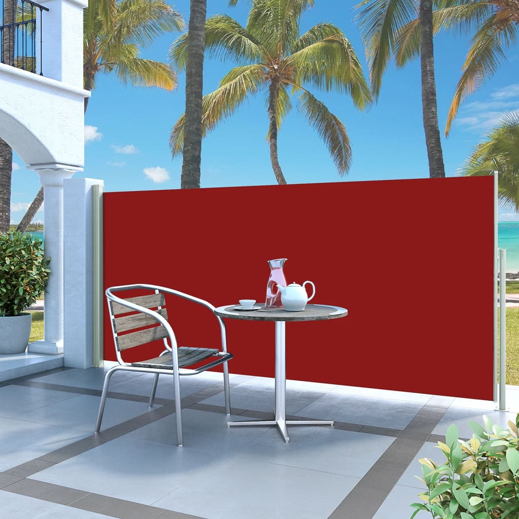 Vidaxl haveskærm Udvidelig 140x300 cm rød