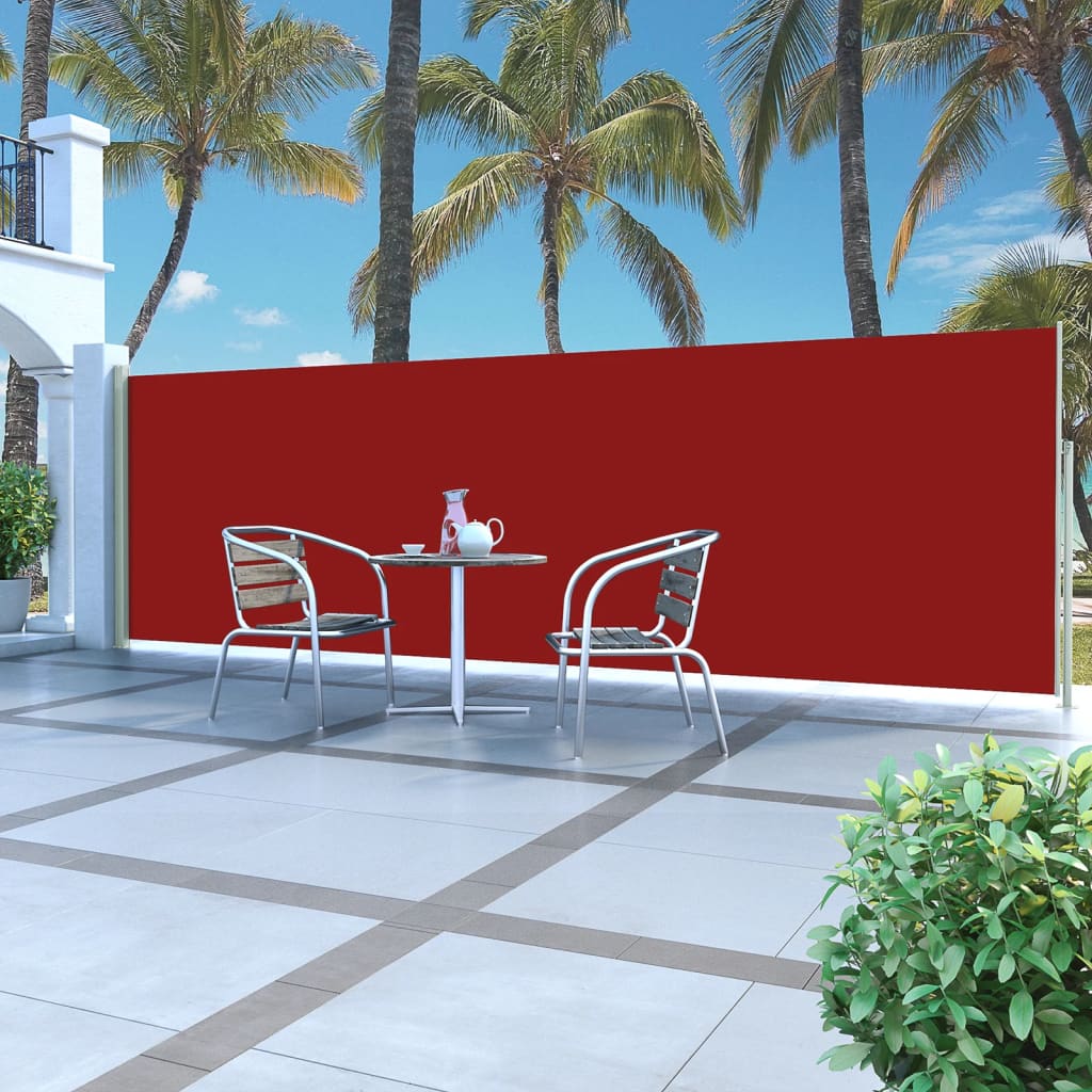 Vidaxl Haveskærm Udvidelig 160x500 cm rød