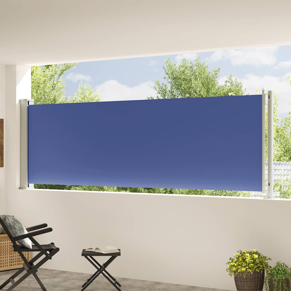 Vidaxx udtrækbar haveskærm 117x600 cm blå