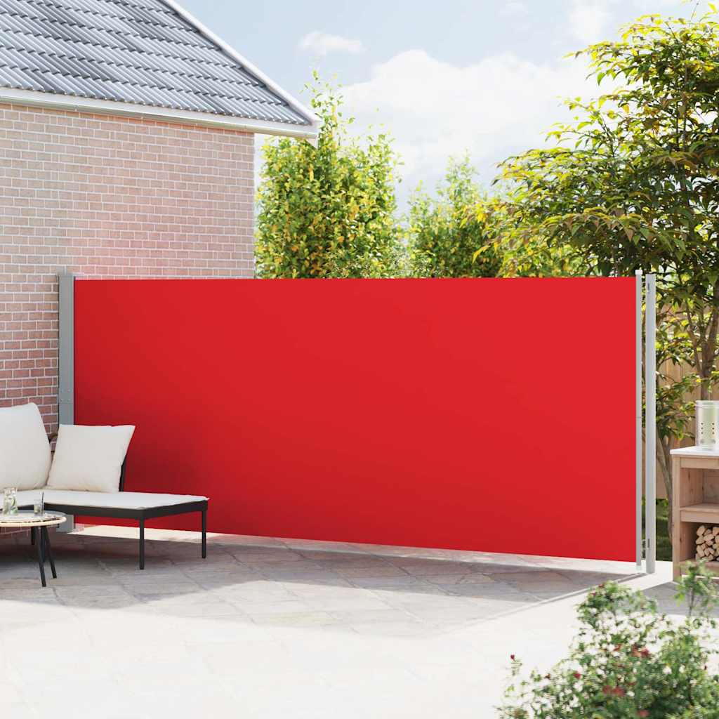 Vidaxl haveskærm Udvidelig 180x600 cm rød