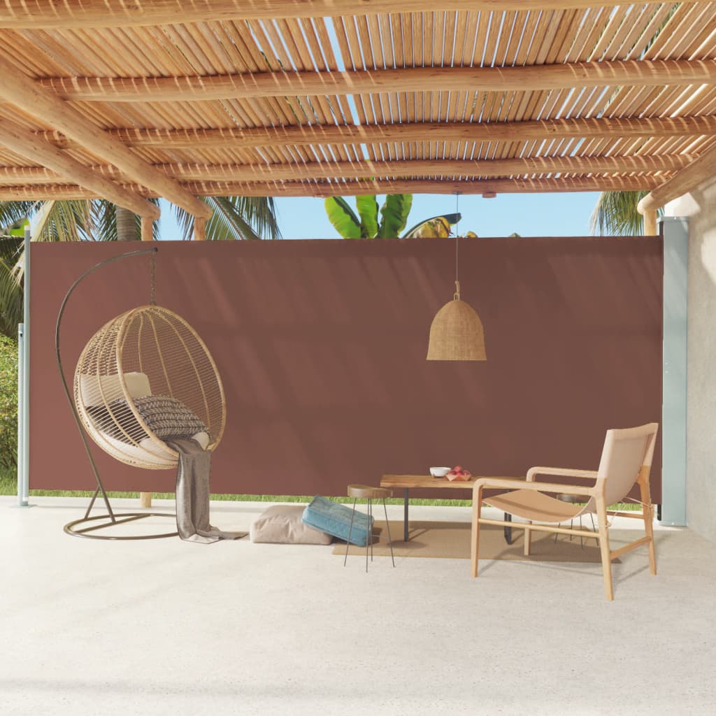 Vidaxl Haveskærm Udvidelig 220x600 cm brun