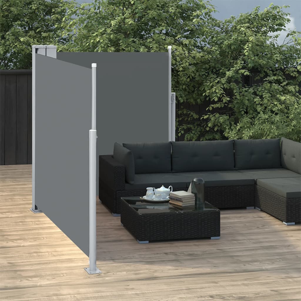 Vidaxl forrude udvides 140x600 cm antracit