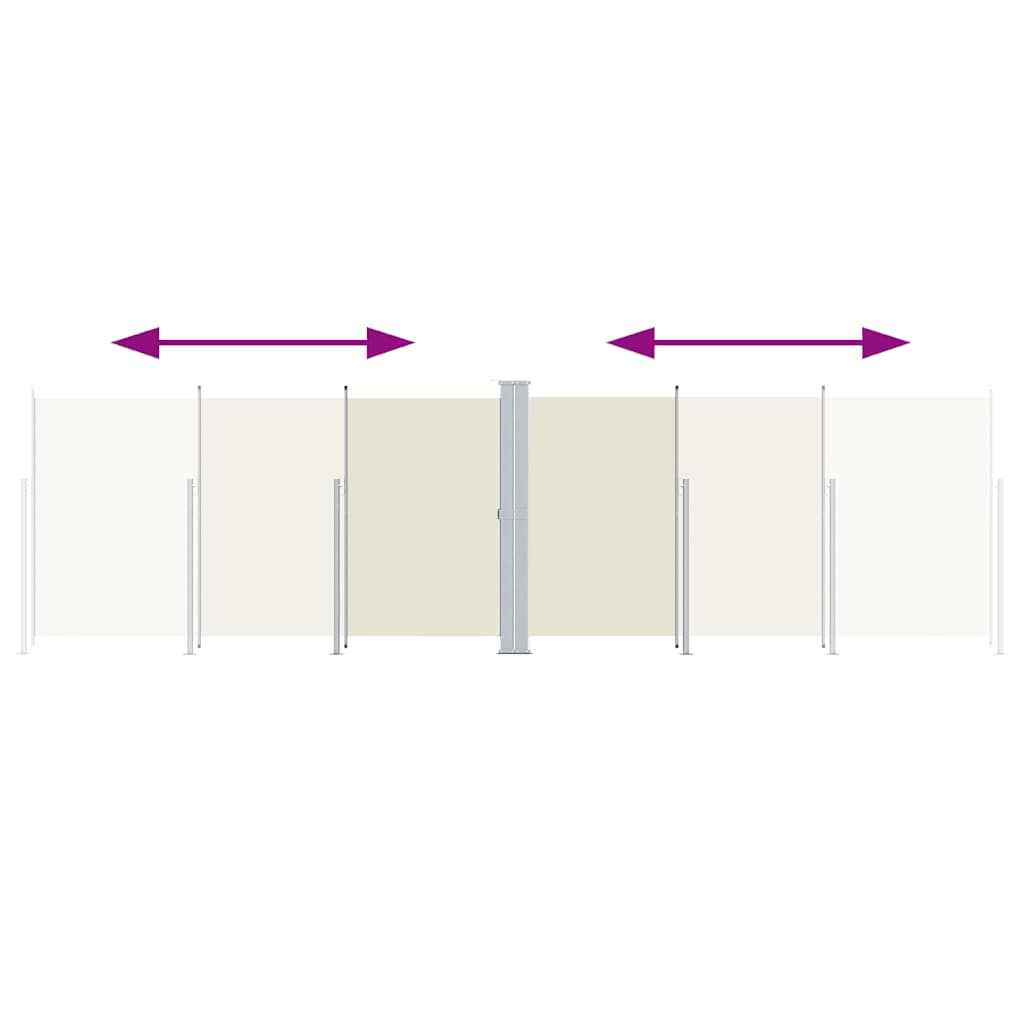 Vidaxl forrude udvides 200x600 cm creme -farvet