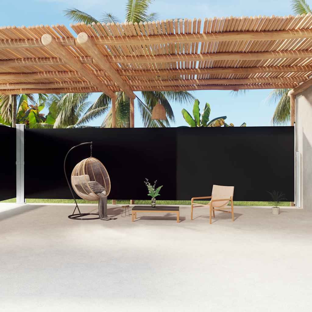 Vidaxl forrude udvides 220x1200 cm sort