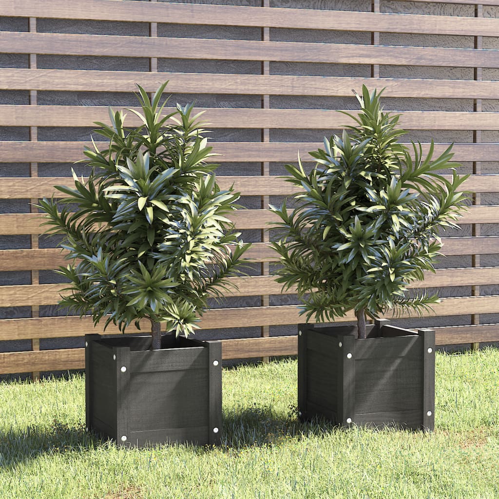 Vidaxl Planters 2 stk 31x31x31 cm Solid fyrretræ