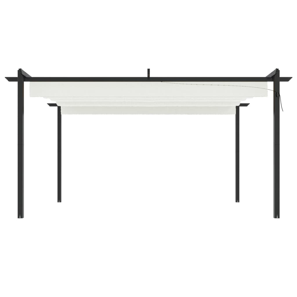 Vidaxl Garden Practor med udvideligt tag 4x3 m creme farvet