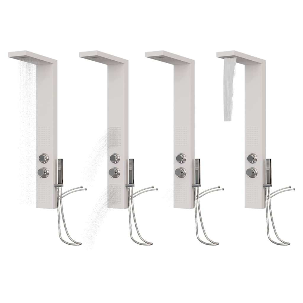 Vidaxl brusepanel system aluminium hvid