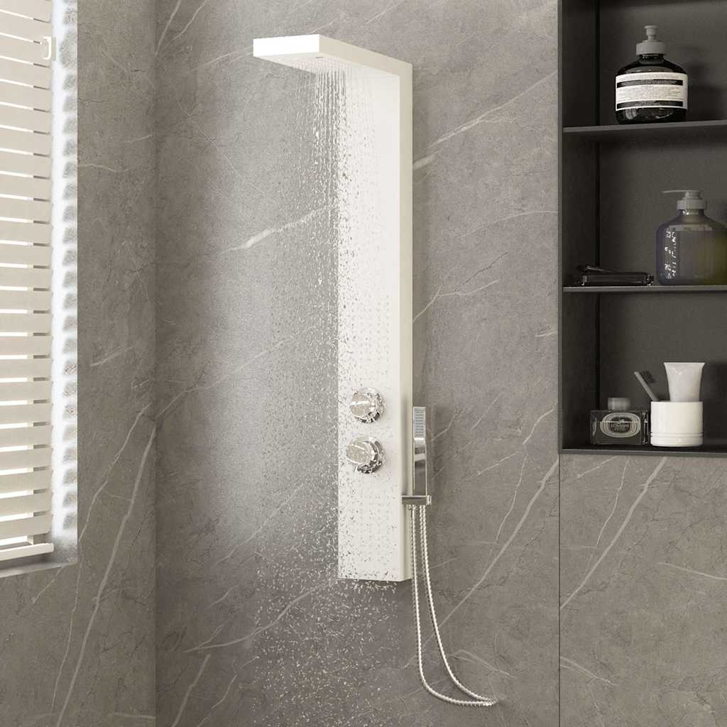 Vidaxl brusepanel system aluminium hvid