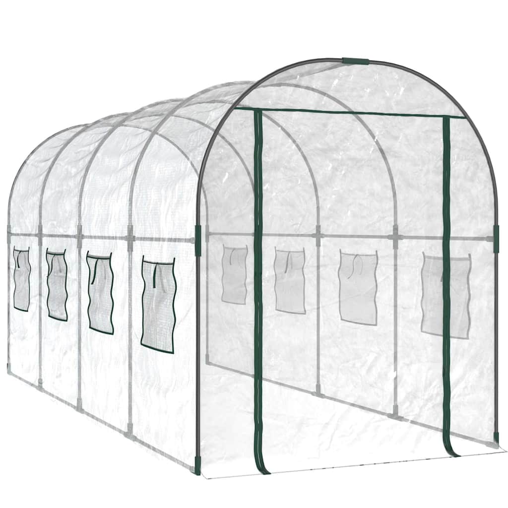 Vidaxx Garden Greenhouse 160x400x190 cm PVC og pulverovertrukket stål gennemsigtig