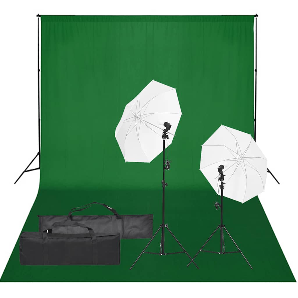 Vidaxxl fotostudiesæt med lyssæt og baggrund