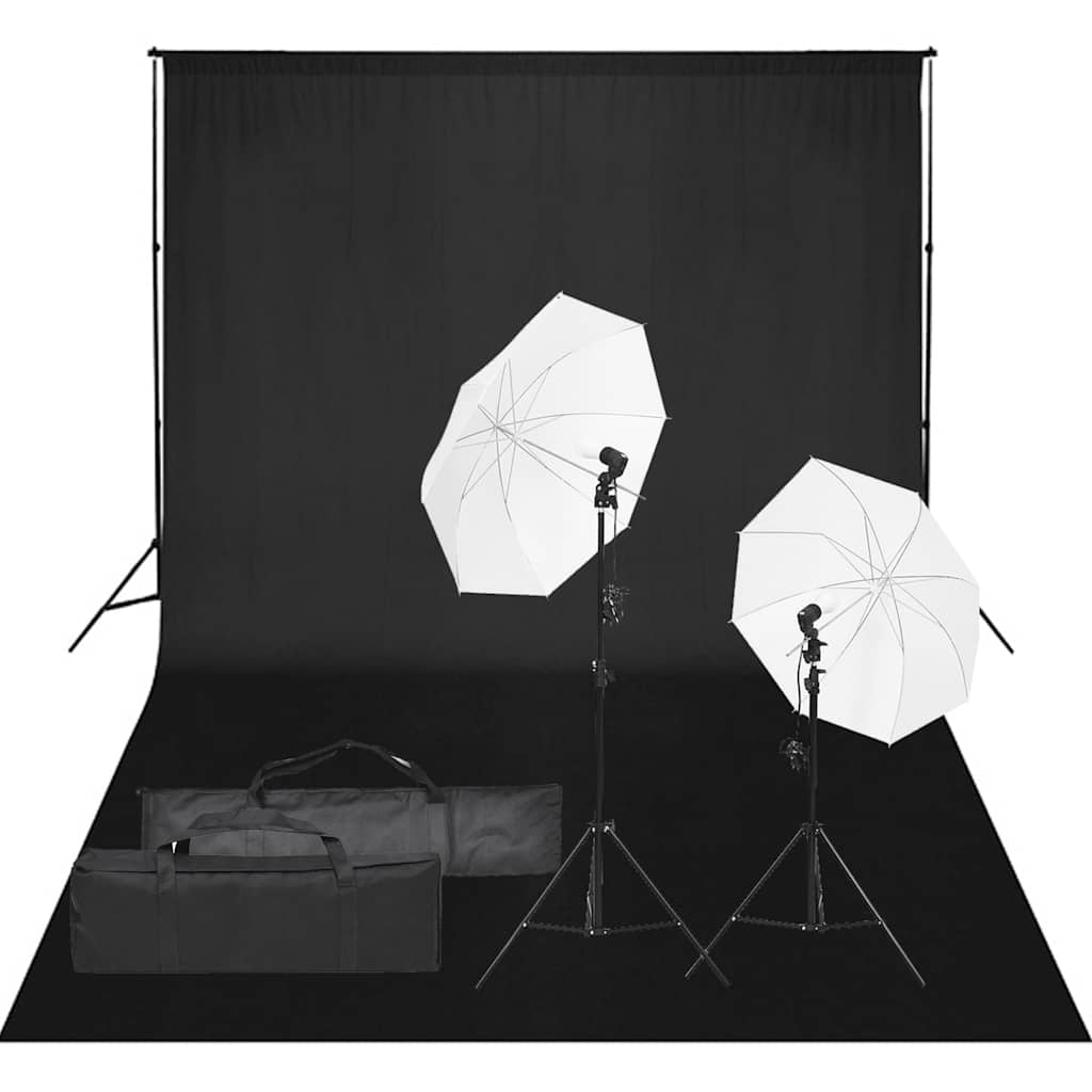 Vidaxxl fotostudiesæt med lyssæt og baggrund