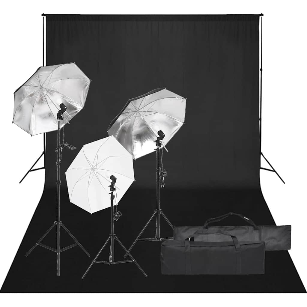 Vidaxxl fotostudiesæt med lyssæt og baggrund