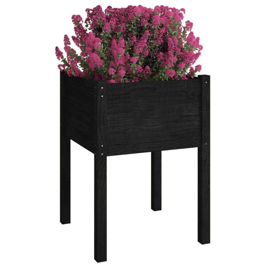 Vidaxl Planning Box 50x50x70 cm Solid fyrretræ sort