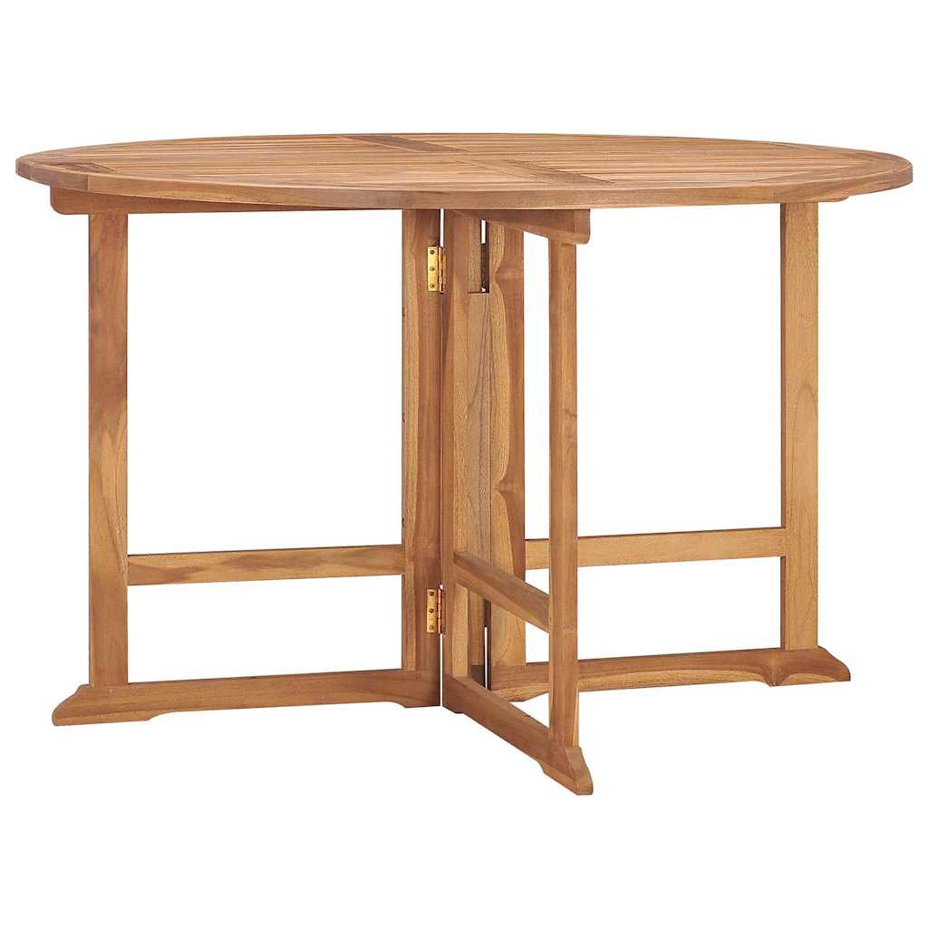 Vidaxl tuintafel inklapbaar ø110x75 cm massief teakhout