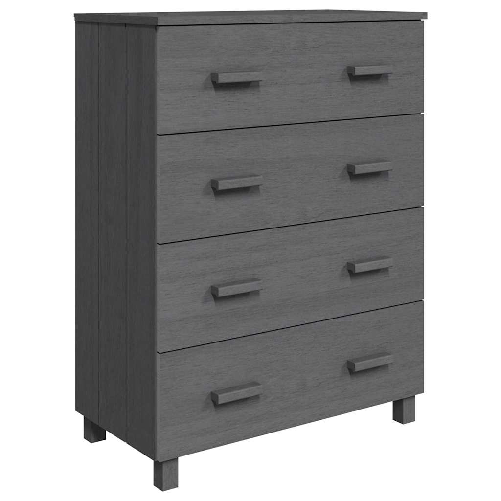 Vidaxl dressoir hamar 79x40x103,5 cm massief grenenhout donkergrijs