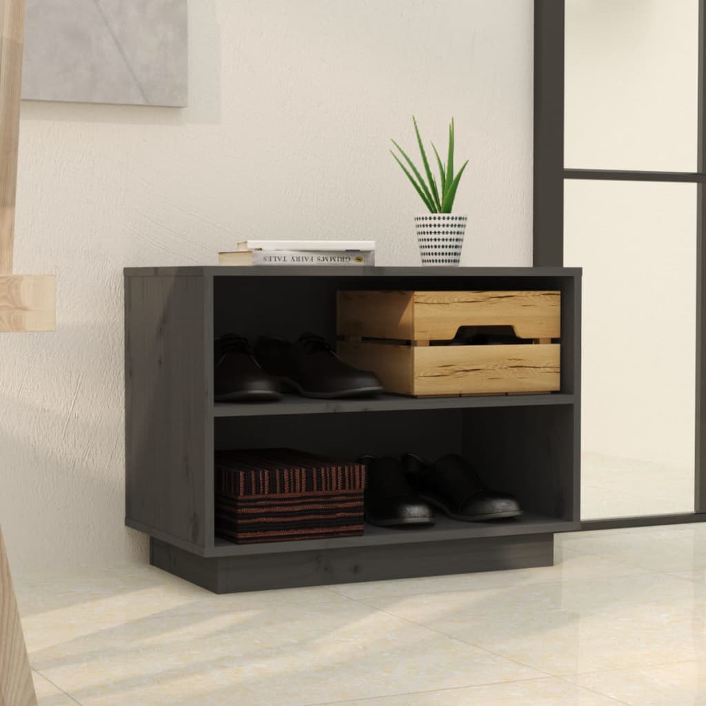 Vidaxl Shoe Cabinet 60x34x45 cm Solid fyrretræ
