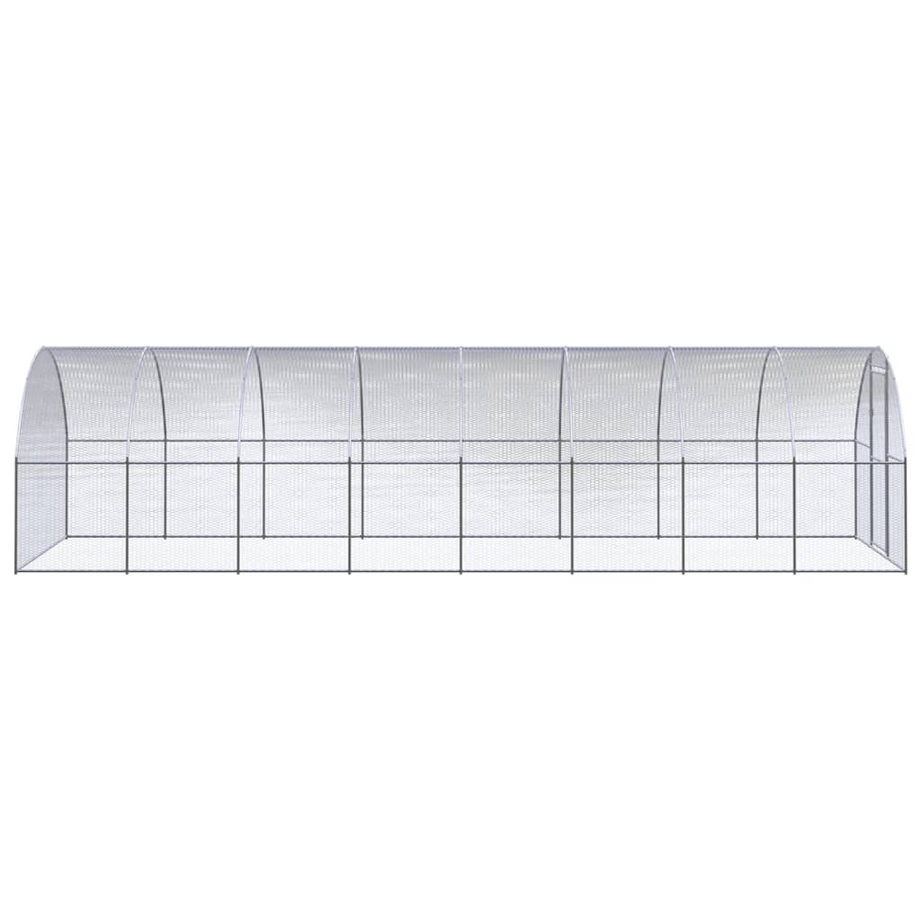 Vidaxl Chicken Run 3x8x2 M Galvaniseret stål