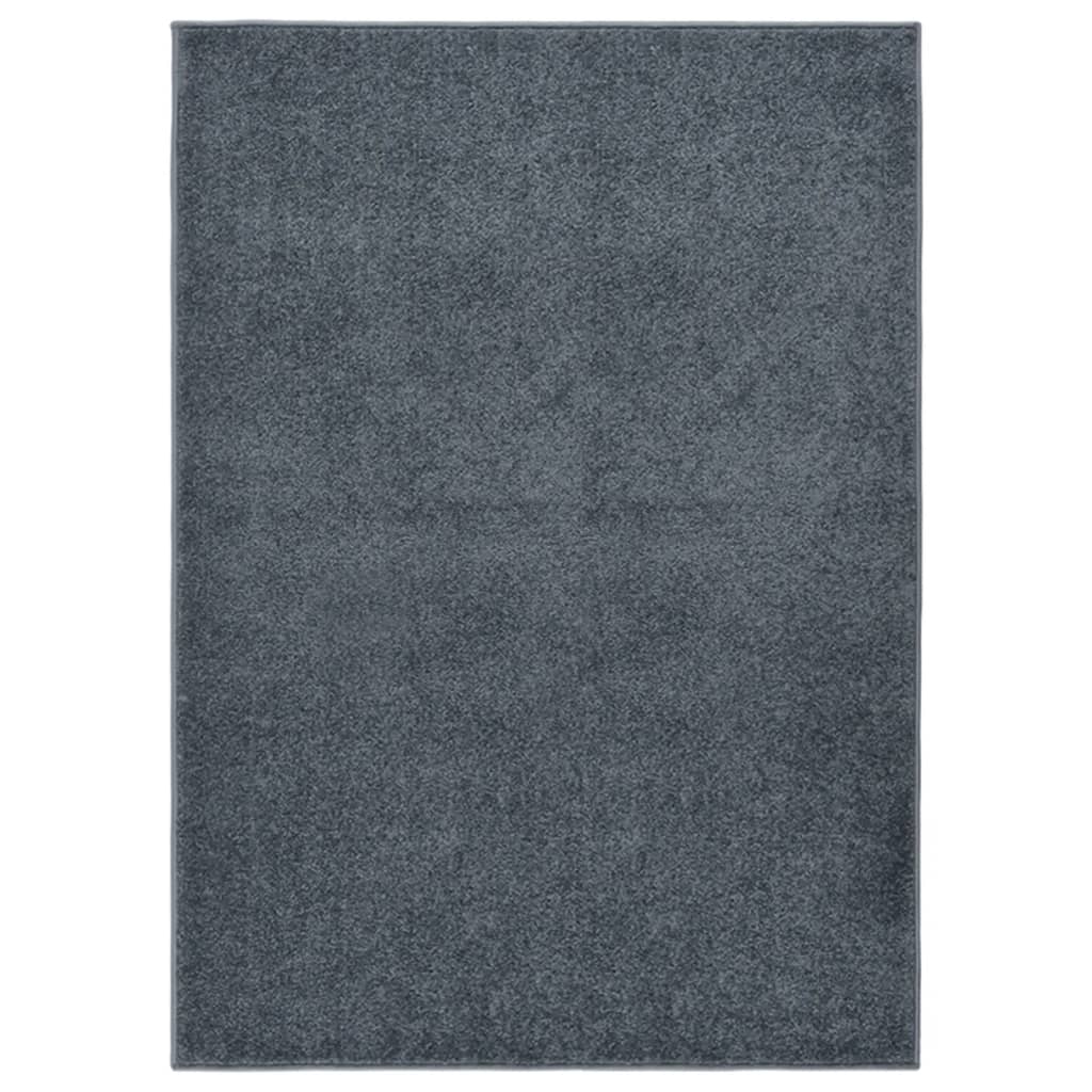 Vidaxl Rug Kortpolig 140x200 cm Anthracite -farvet