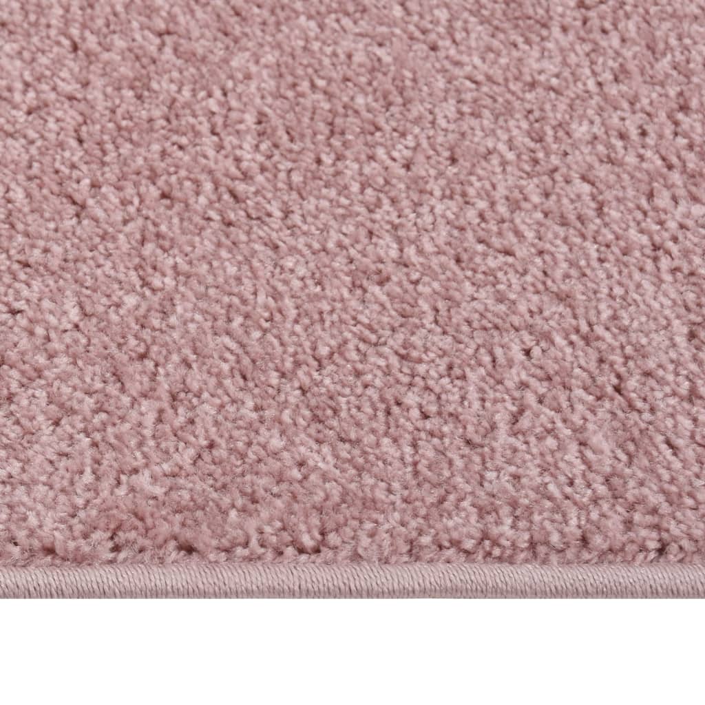 Vidaxl Rug Kortpolig 80x150 cm lyserød