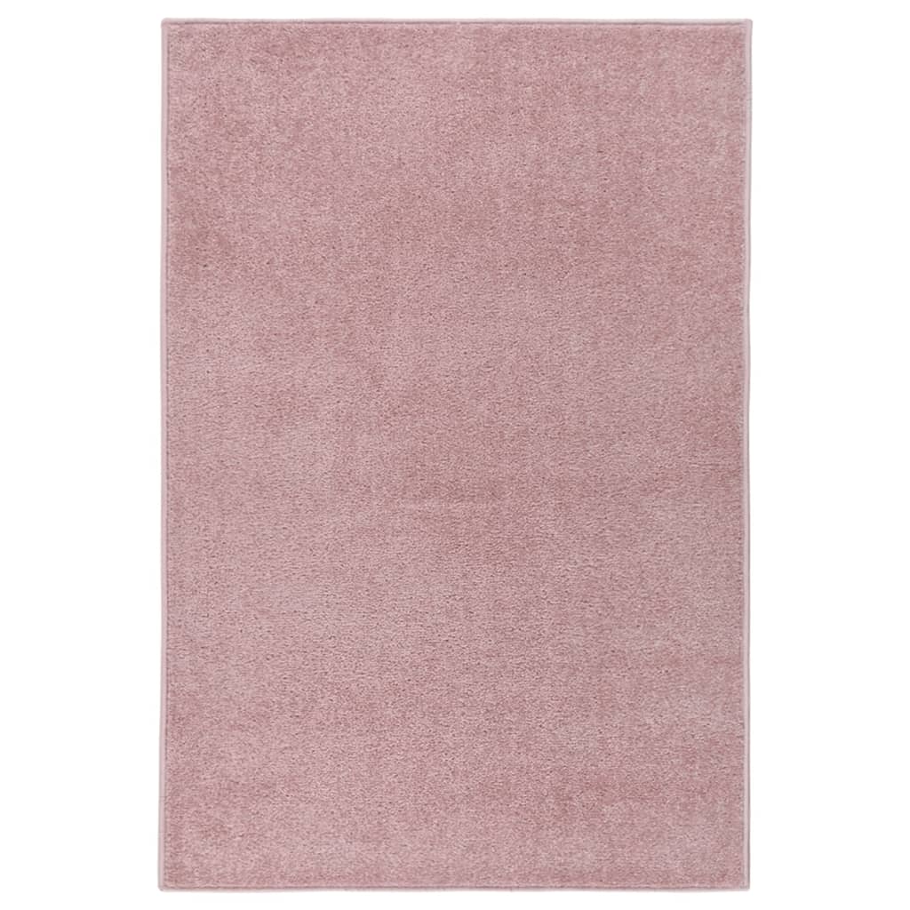 Vidaxl Rug Kortpolig 200x290 cm lyserød