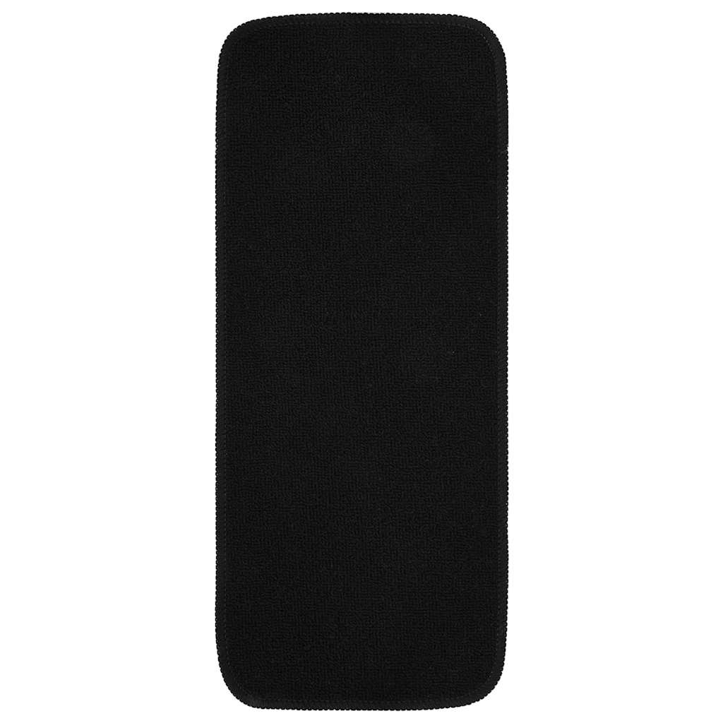 Vidaxl Stair Mats 15 St Anti-Slip rektangulær 60x25 cm sort