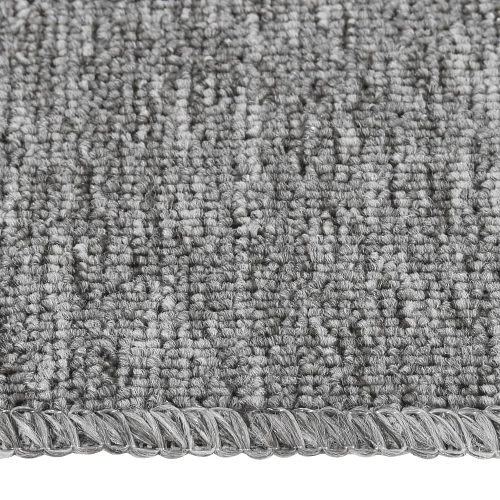 Vidaxl Stair Mats 15 St Anti-Slip rektangulær 75x20 cm grå