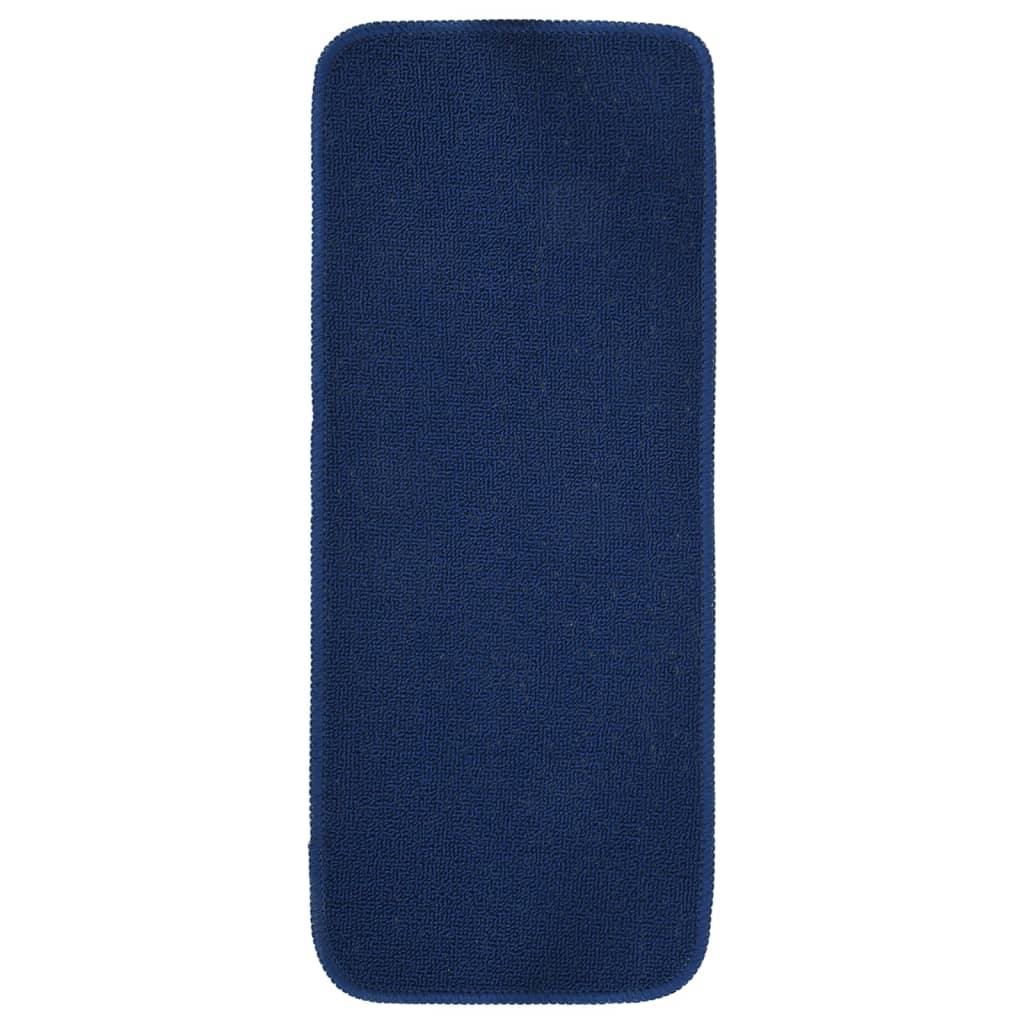 Vidaxl Stair Mats 15 St Anti-Slip rektangulær 60x25 cm Navy Blue