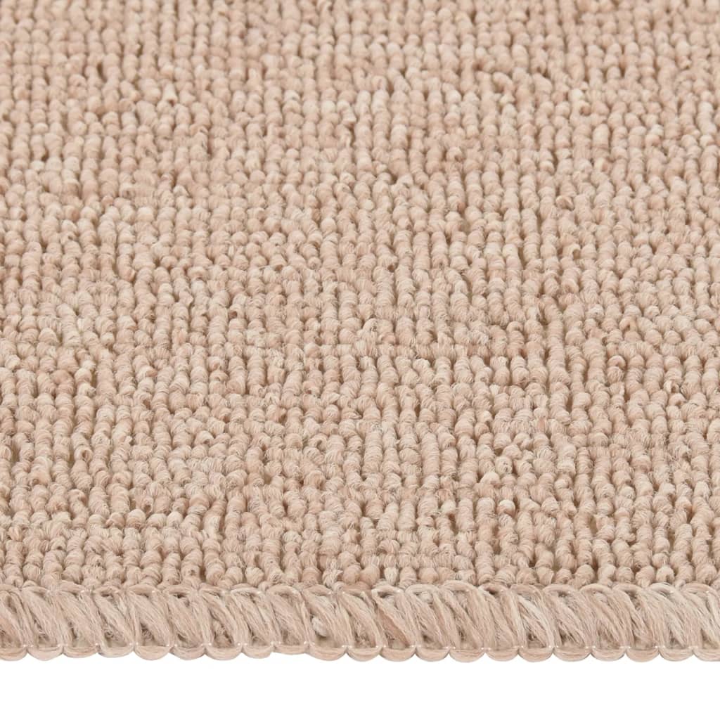 Vidaxl Stair Mats 15 St Anti-Slip rektangulær 60x25 cm beige