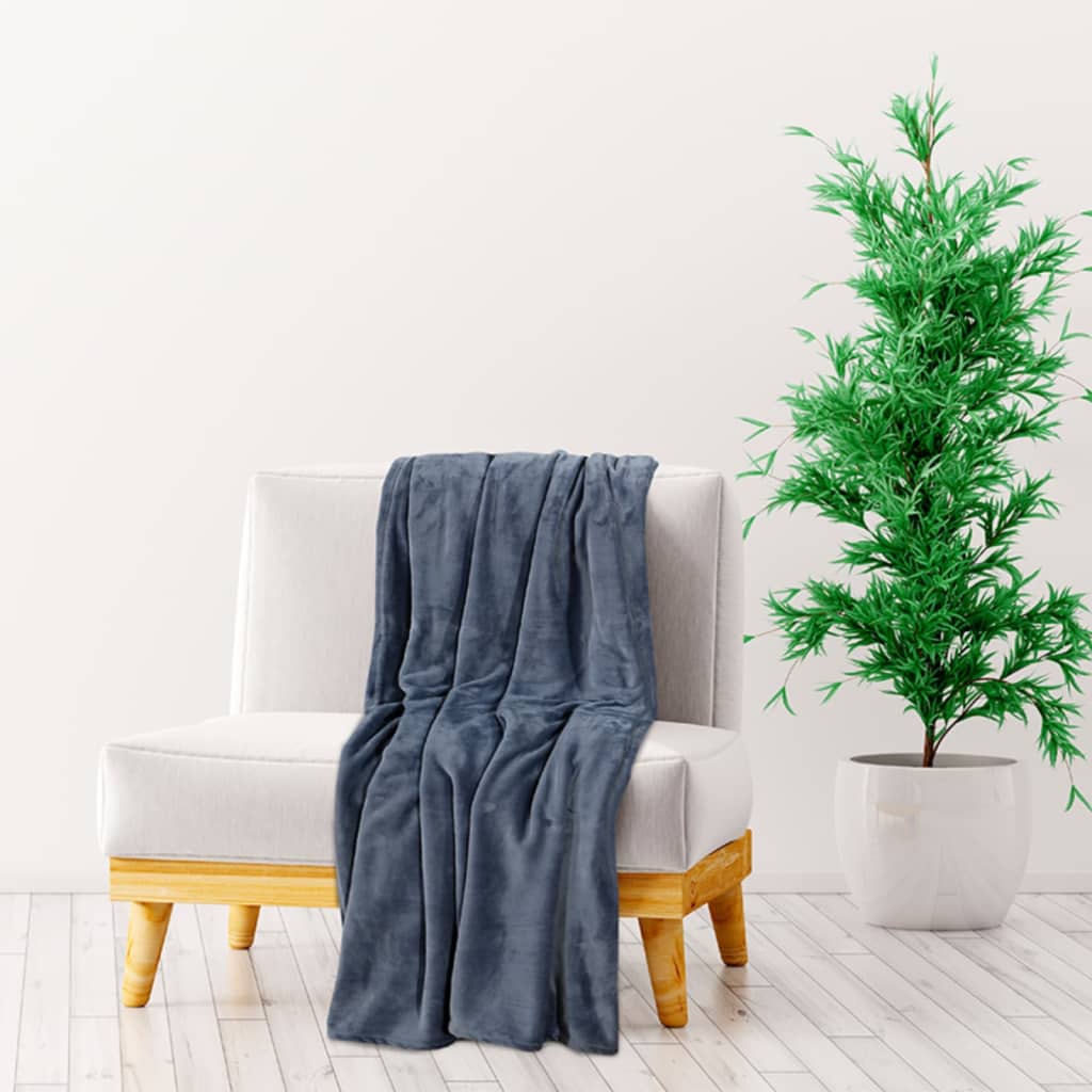 Vidaxl tæppe 150x200 cm polyester ultimativ grå