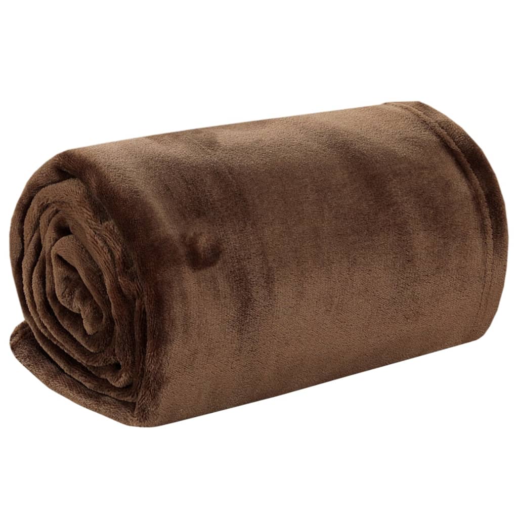 Vidaxl tæppe 150x200 cm polyester kakao brun